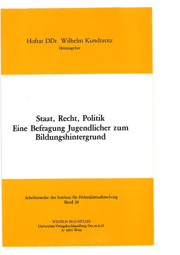 Staat, Recht, Politik. Eine Befragung Jugendlicher zum Bildungshintergrund.